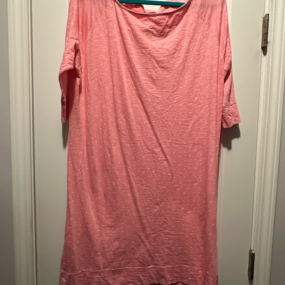 Lilly Pulitzer Coral-Pink Boatneck Shift Dress